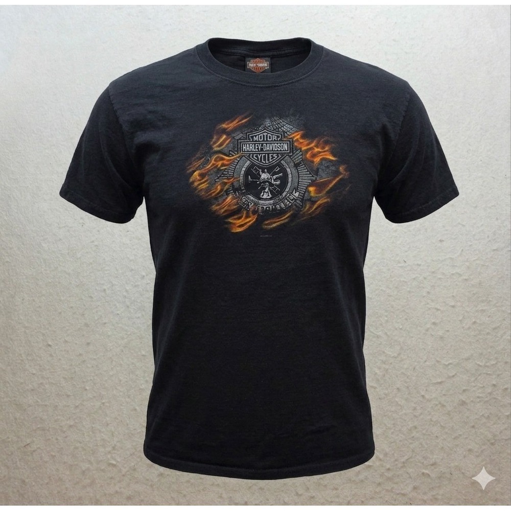 Harley-Davidson Men's AK Stratman Orange County, Irvine CA Black T-Shirt. Size L